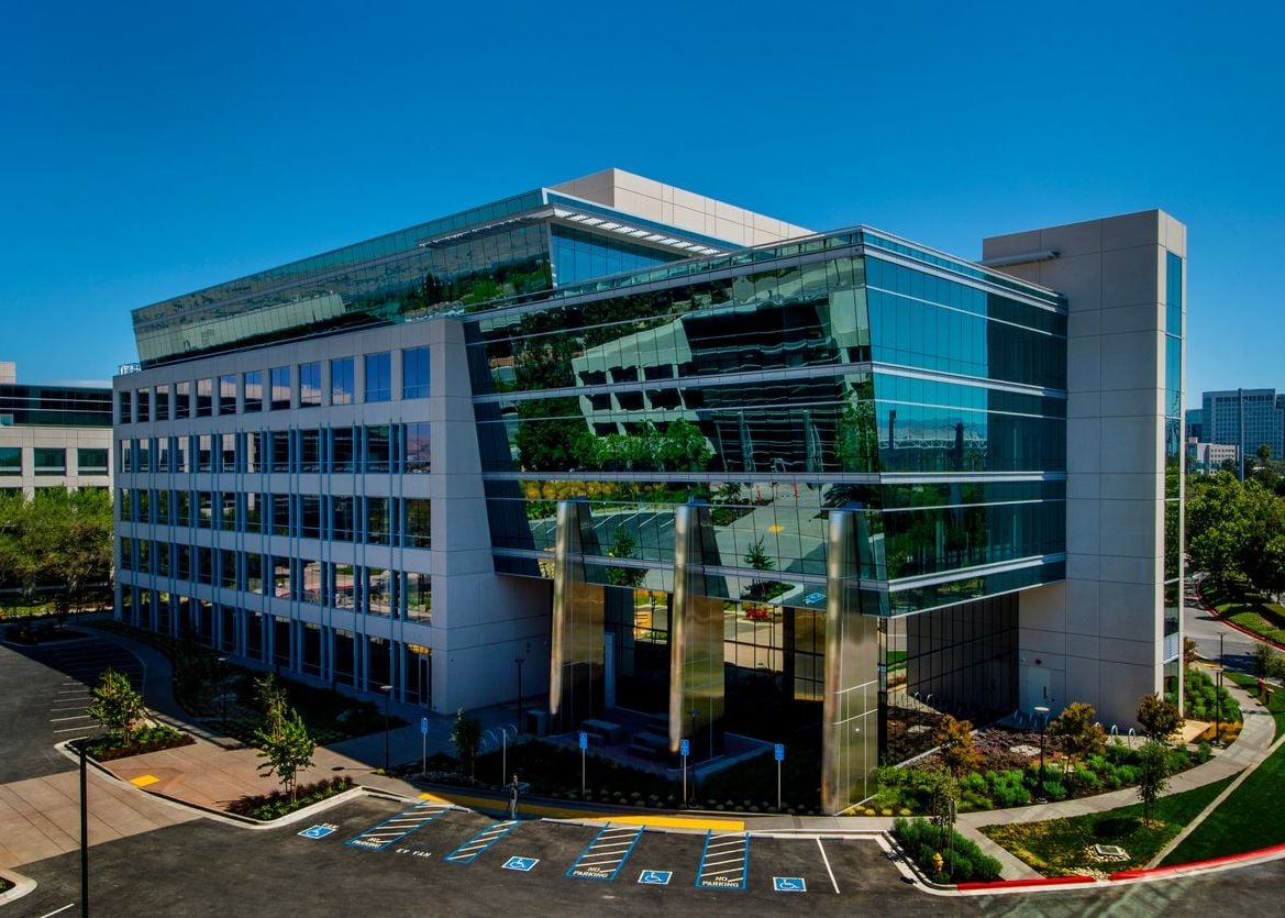 Exterior view of a modern office building